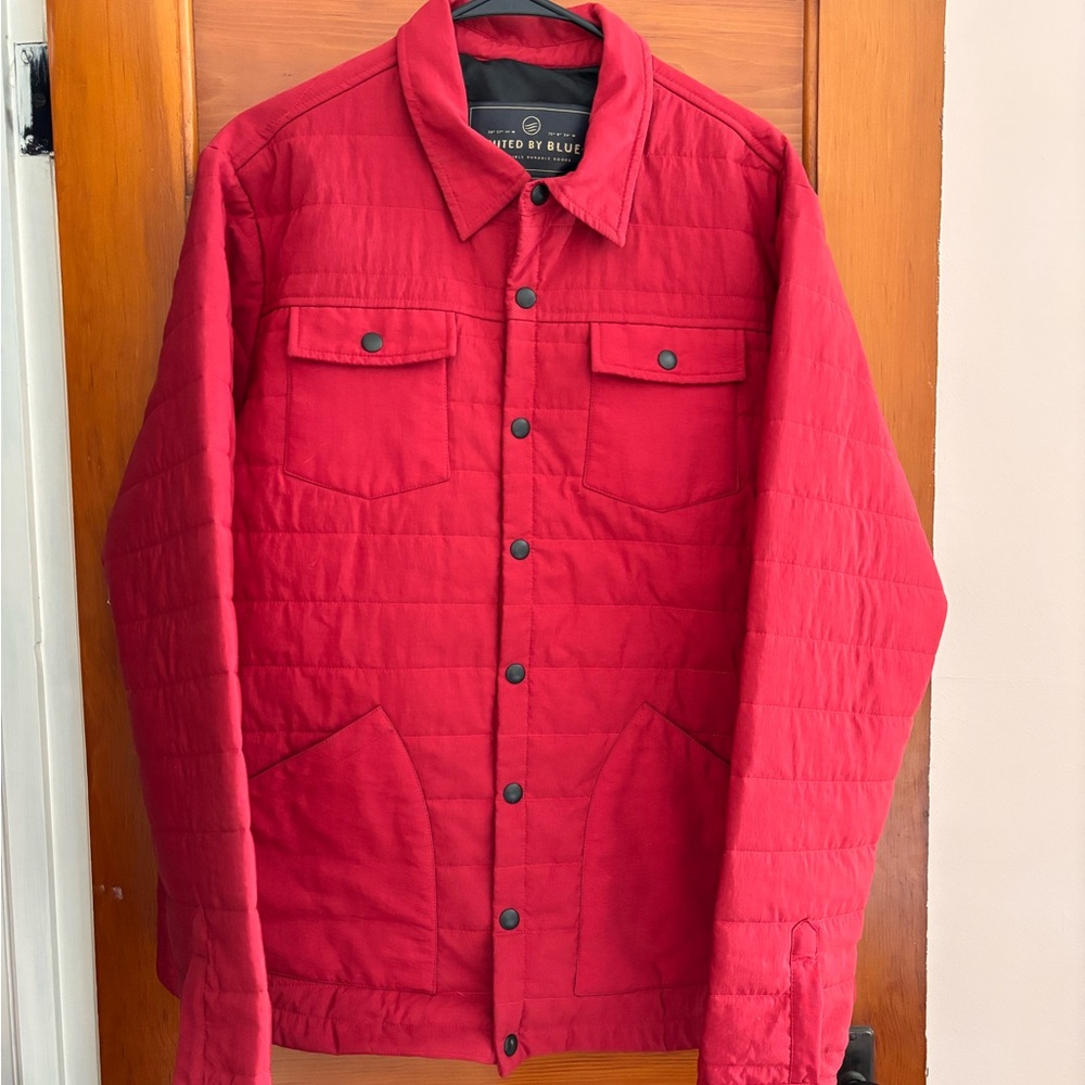 United By Blue Men's Crimson Quilted Shirt Jacket